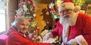 Residents from a Frome care Home enjoy a visit to Santa's Grotto