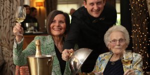 Nora returns to roots as silver service waitress